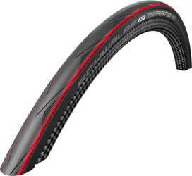 Däck Schwalbe Durano Raceguard Dual 25-622 vikbart svart/röd från Schwalbe