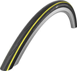 Däck Schwalbe Lugano K-Guard Silica 25-622 svart/gul från Schwalbe