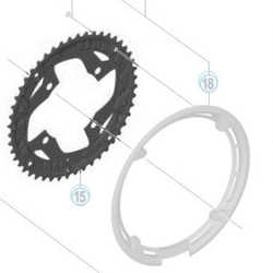 Drev Shimano Alivio FC-M4060 CG för kedjeskydd 104 bcd 9 växlar 48T svart från Shimano