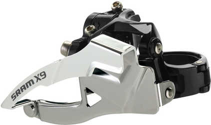 Framväxel SRAM X9, 2 växlar, 38.2 mm high clamp, top pull från SRAM