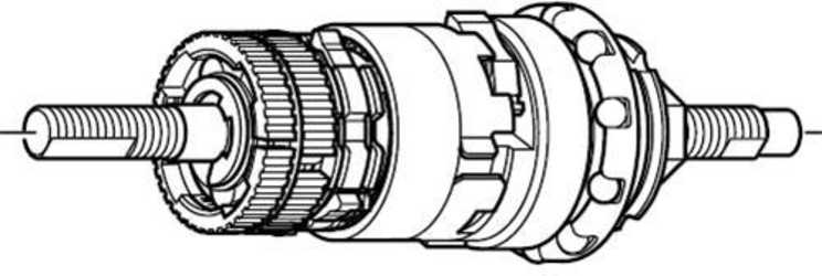 Navinsats Shimano Nexus Inter-3 med vridbricka på högersida från Shimano