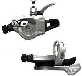 Växelreglage SRAM X0, set, trigger, 3 x 10 växlar, silver från SRAM