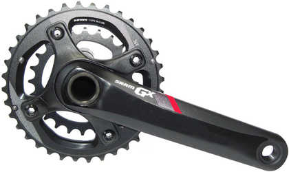 Vevparti SRAM GX 1400 2 x 11 växlar GXP q-faktor 168 mm 36/24T 175 mm svart/röd från SRAM